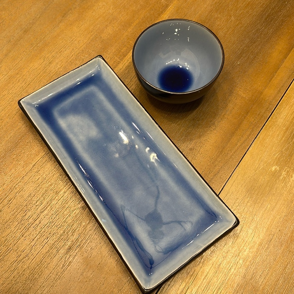 Cost Plus World Market Japanese style bowl and tray set.